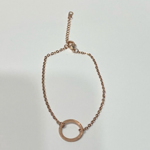 Rose Gold Stainless Steel Minimalist Bracelet - Picture 6 of 6